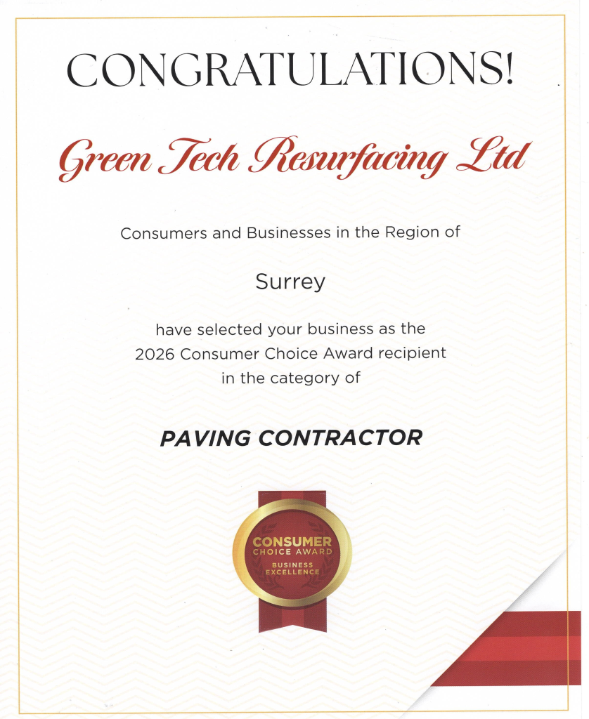 Green Tech Resurfacing Consumer Choice Award Winner 2024