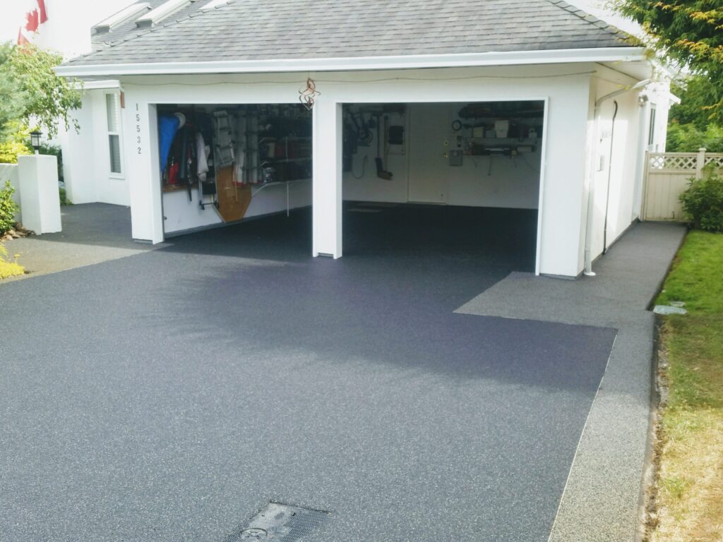 Rubber driveway with borders, Langley, BC