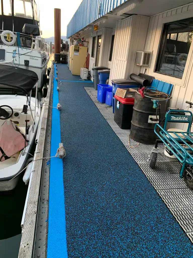rubber paving used at marina - Vancouver, BC