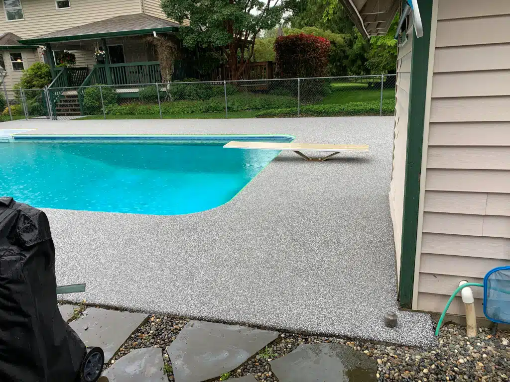 Rubber Paving Pool Deck, Abbotsford,  by Green Tech Resurfacing,